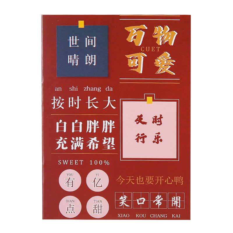 Wholesale of inspirational small text notebooks, writing books for primary school students and kindergartens, back-to-school season gifts, and inspirational small notebooks Item Picture
