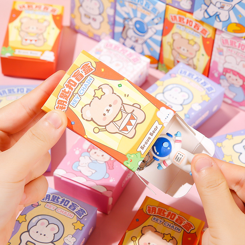 Wholesale of lucky blind boxes, cartoon keychains, cute dolls, key pendants, surprise boxes, student prizes and gifts Specification drawing