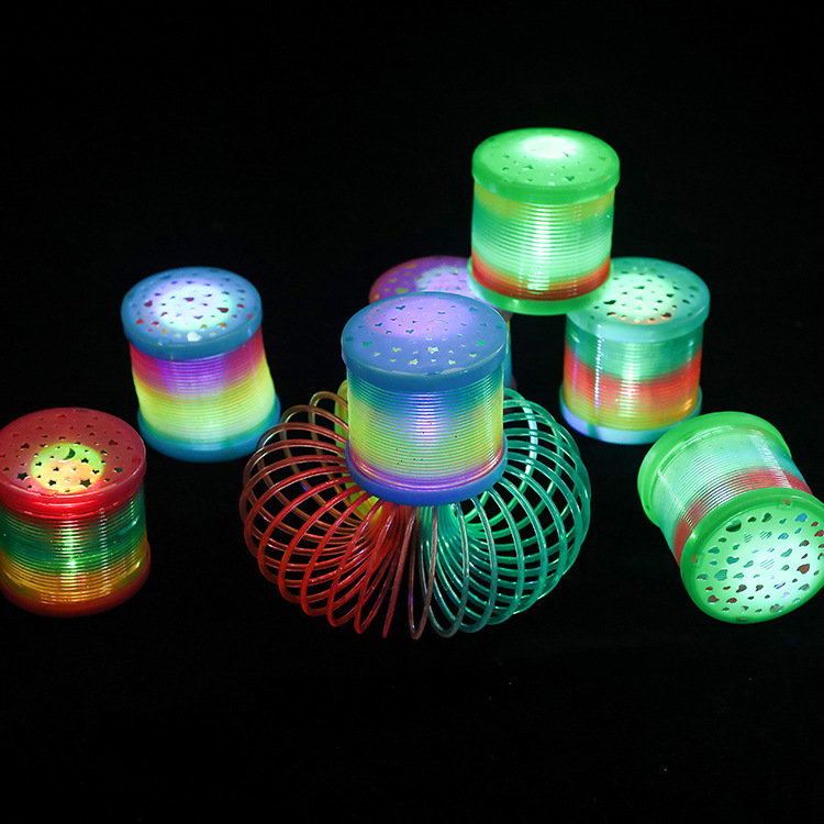Luminous night light rainbow circle, 3D magic rainbow circle, flashing spring circle, magic circle, popular street toys at street stalls details Picture