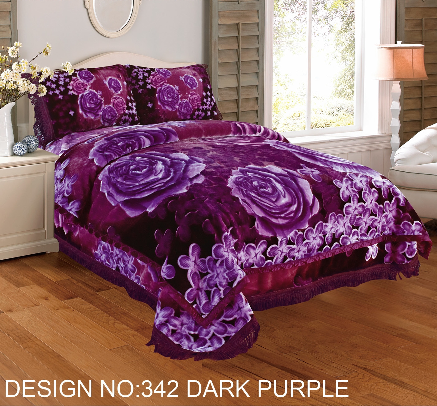 Gift blanket Flannel cloud blanket, double-layer genuine thickened Raschel cartoon cover blanket, four-piece set, source factory Specification image