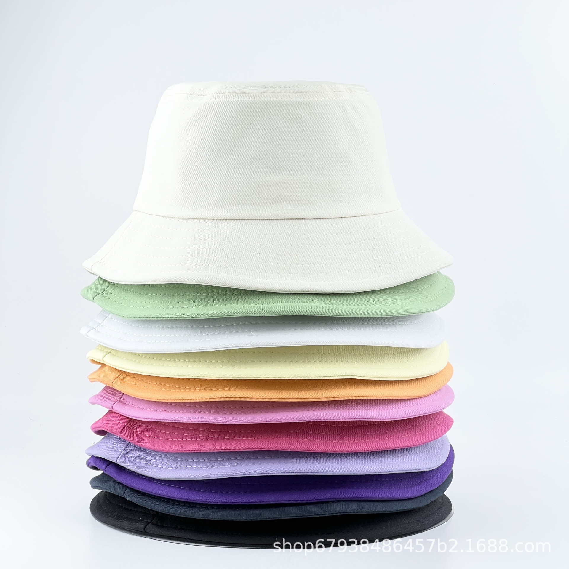 Solid-color fisherman's hat, solid-color fisherman's hat for women, summer sunshade board, sun hat for couples, casual and versatile, candy-colored sunshade basin hat wholesale Specification image