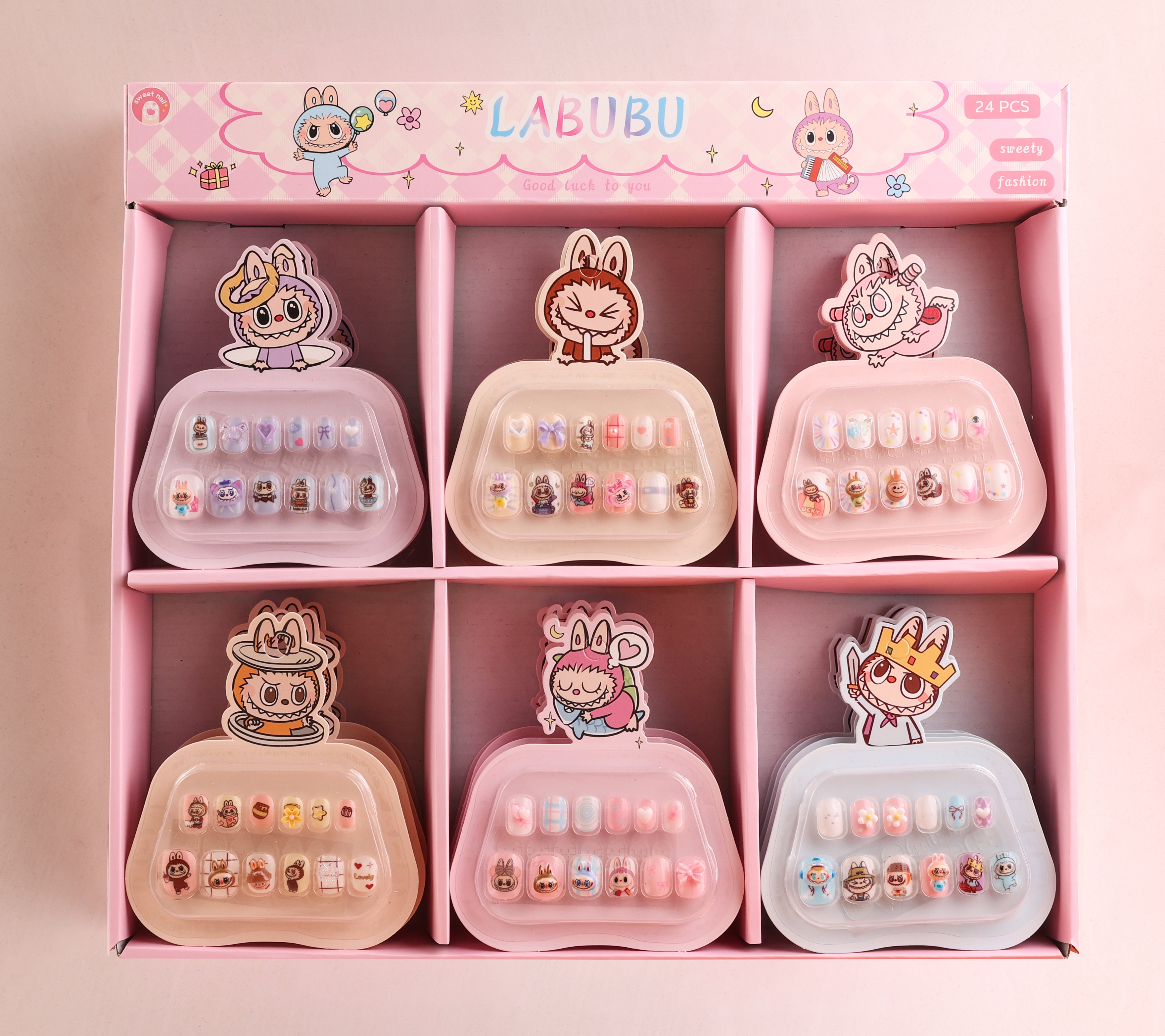 新款儿童可爱穿戴甲大童拉bubu新品穿戴甲