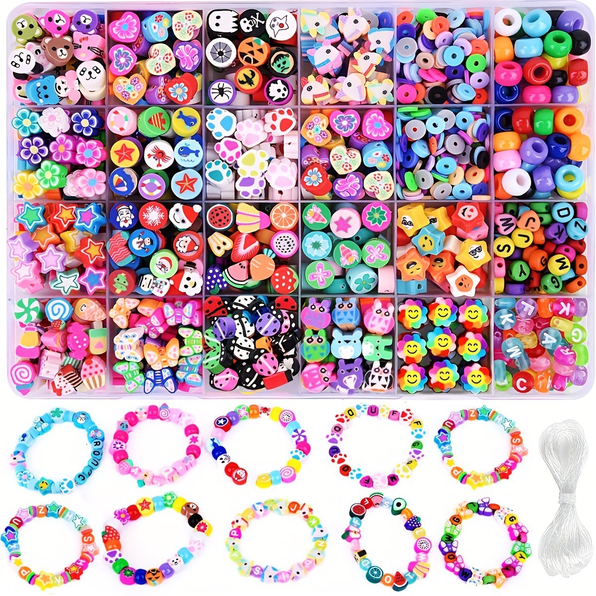 Customized soft clay slicing, handcrafted soft clay beads DIY set, fruit polymer clay beads bracelet necklace accessories Application Scenario