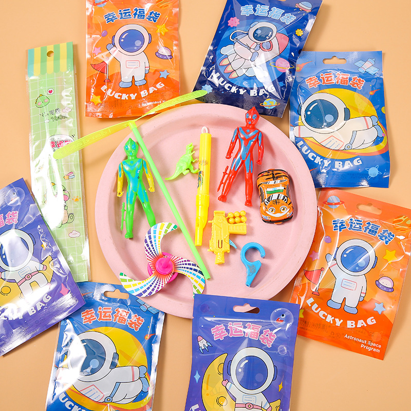 Cute astronaut stationery blind bag set, creative lucky children's gift, surprise bag, wholesale school supplies, gifts Specification drawing