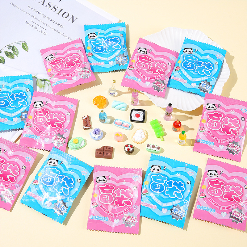 Internet-famous blind bags, miniature food toys, mini model toys, simulated supermarket snacks, beverages, wine bottles, ornaments and small ornaments Specification drawing