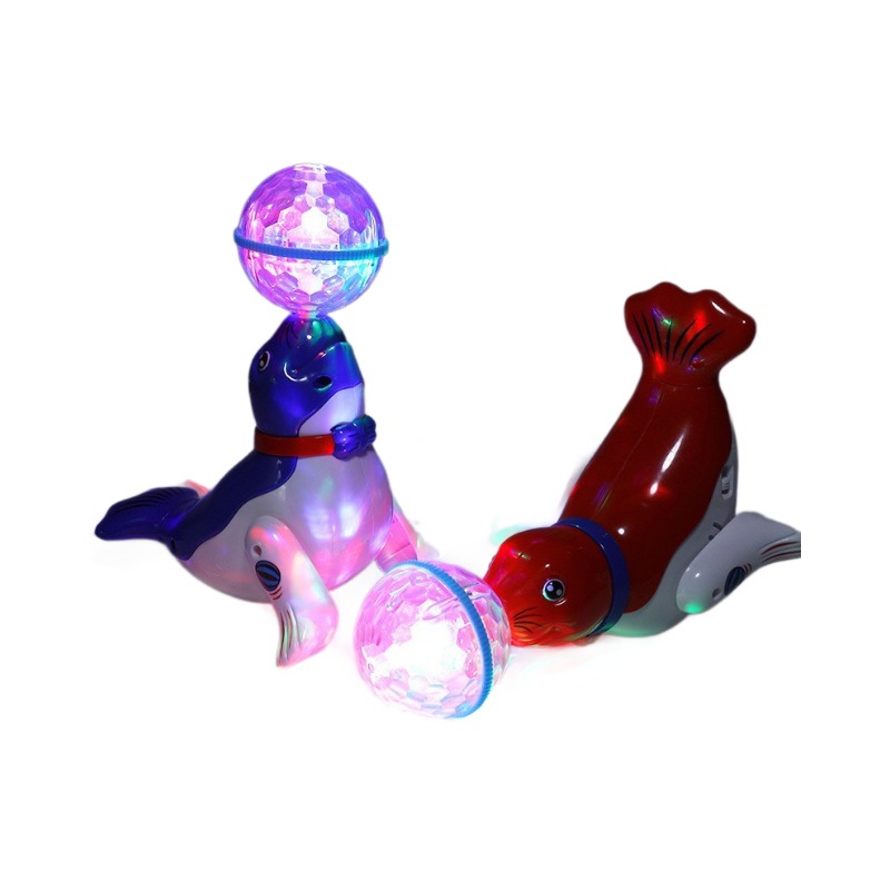Cross-border children's omnidirectional rotating light, music, projection, dancing, top ball, sea lion, dolphin, electric toy, Douyin, Internet celebrity Item Picture