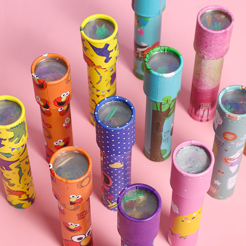 Medium-sized kaleidoscope, magic classic children's science experiment toy, parent-child interactive educational toy, kindergarten prize Specification drawing