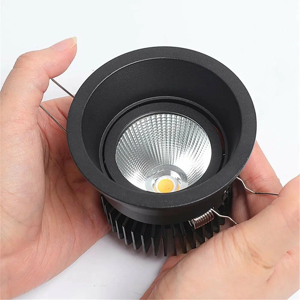 Deeply hidden anti-glare spotlights, cob, home living room embedded led downlights, full-spectrum, hotel wall-washing, no main light details Picture