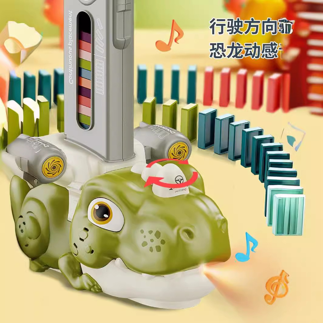 Domino Children's Unlimited Automatic Drop Car, birthday gifts for boys and girls, Dinosaur educational toy car details Picture