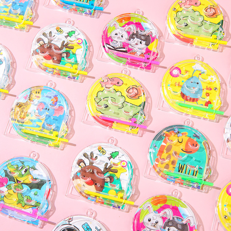 Mini Pinball disk scoring machine, creative children's pinball board game, cartoon handheld toys, maze toys wholesale details Picture