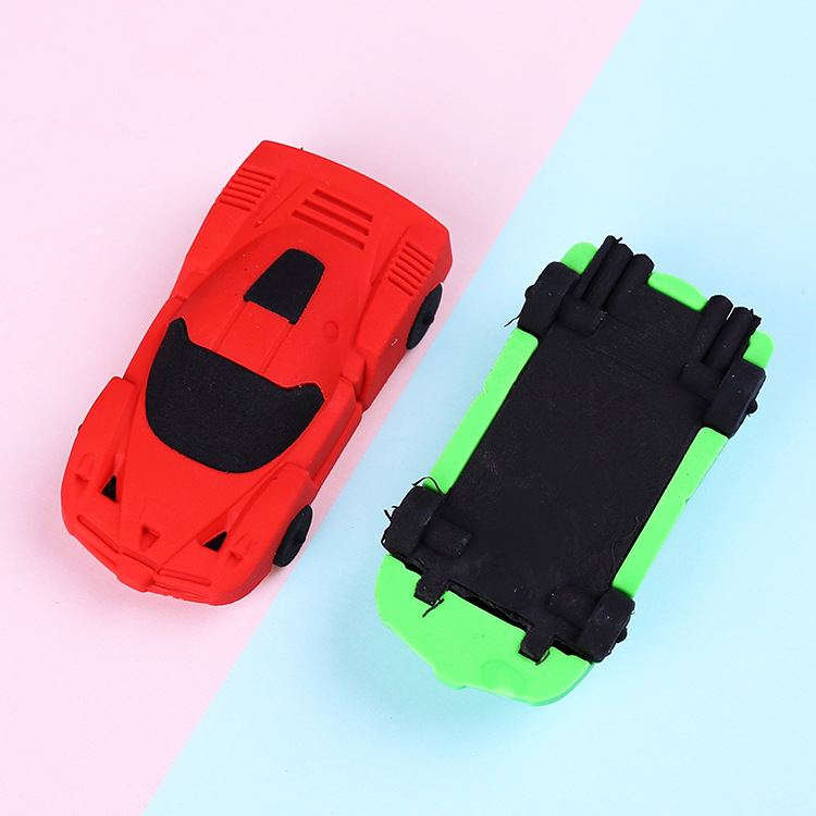 Creative cartoon racing cars, students, children, eco-friendly erasers, student stationery wholesale manufacturers, school supplies Application Scenario