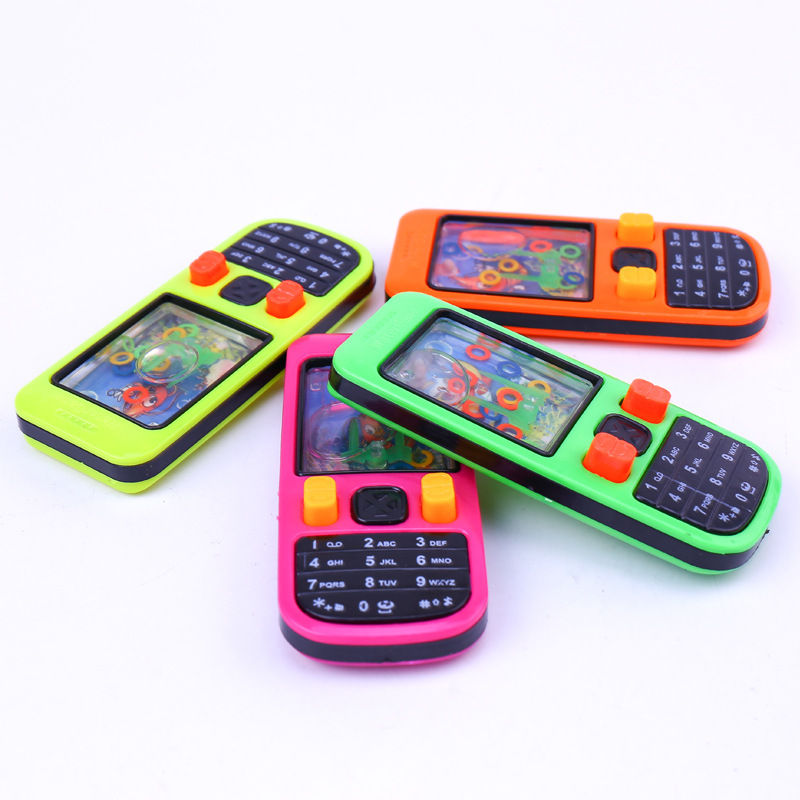 Ring-toss water machine, nostalgic toy mobile phone-shaped water machine, handheld game console, ring-toss water machine full figure