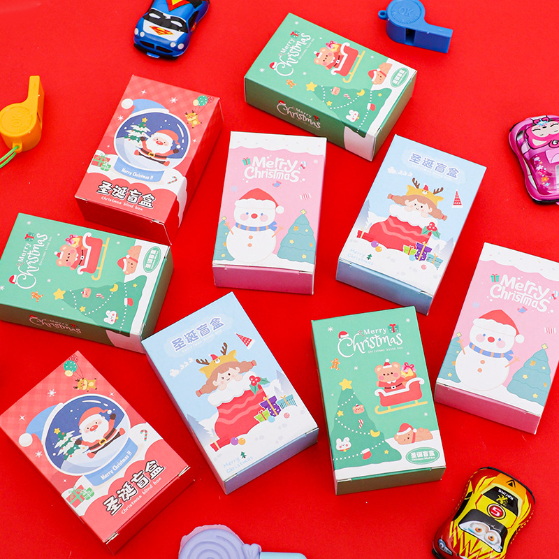 Christmas stationery blind box, cute cartoon Christmas gift, lucky gift box, educational stationery, surprise student gift details Picture