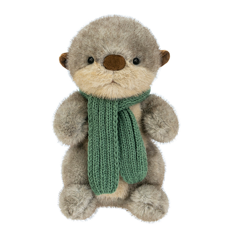 New realistic scarf, otter plush toy doll, sleeping pillow, cloth doll, children's birthday gift Item Picture