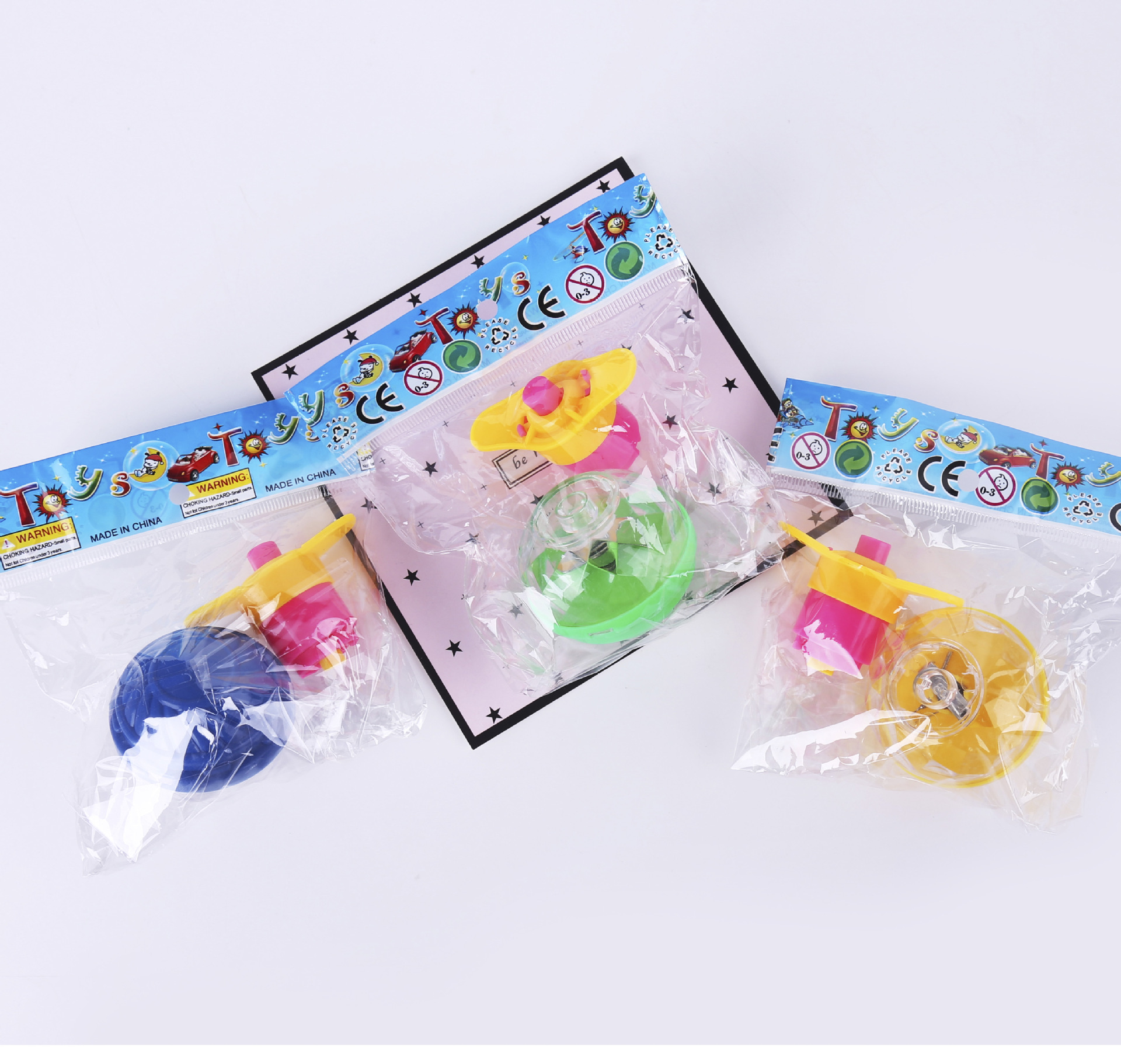 Wholesale of small toy gyroscopes for kindergarten children, luminous high-speed gyroscopes, night market spring toys, and small gifts for students Specification drawing