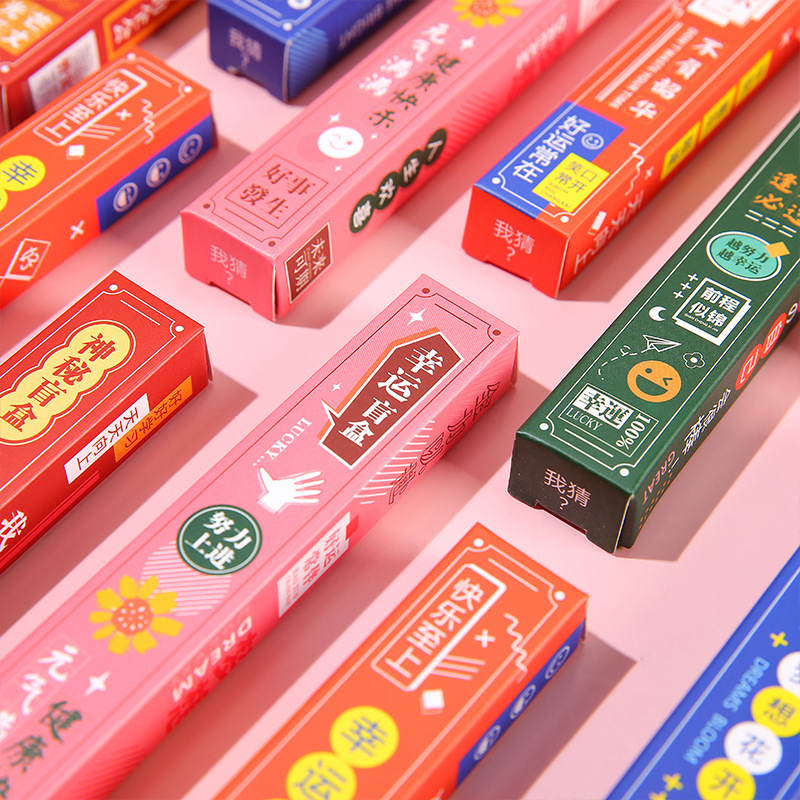 Creative surprise Inspirational blind box pens, student stationery small prizes, cute girls' inner sex pens blind box gifts Application Scenario