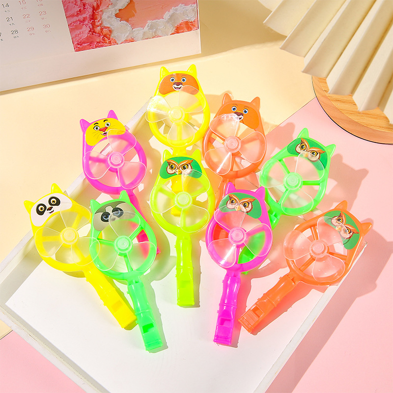 Children's cheering props, big windmill whistles, candy-colored nostalgic toys, panda-colored windmills, kindergarten gifts Application Scenario