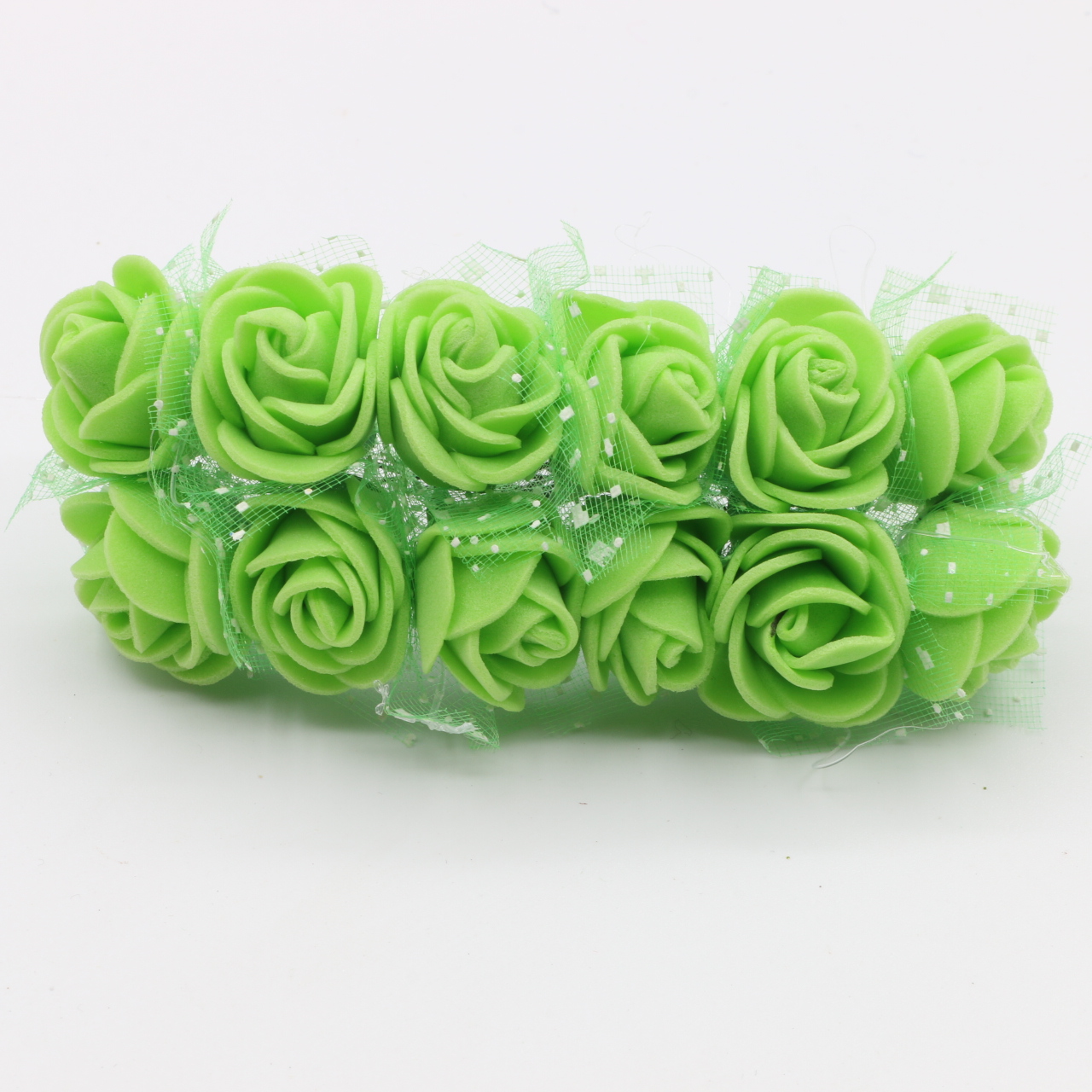 绿色PE花eva泡沫手工人造花，礼品盒喜糖盒装饰花，创意手工制作材料花