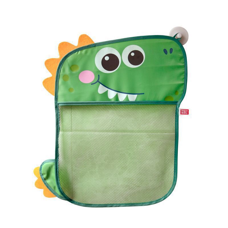 Cartoon cute duck children's net bag toy kitchen and bathroom storage net bag quick-drying and draining baby bathroom with suction cup hanging bag details Picture