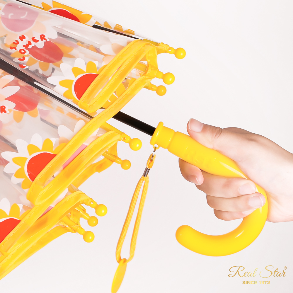 The 25-year new RST transparent plastic children's umbrella with color printed cartoon patterns, 19-inch automatic opening umbrella Item Picture