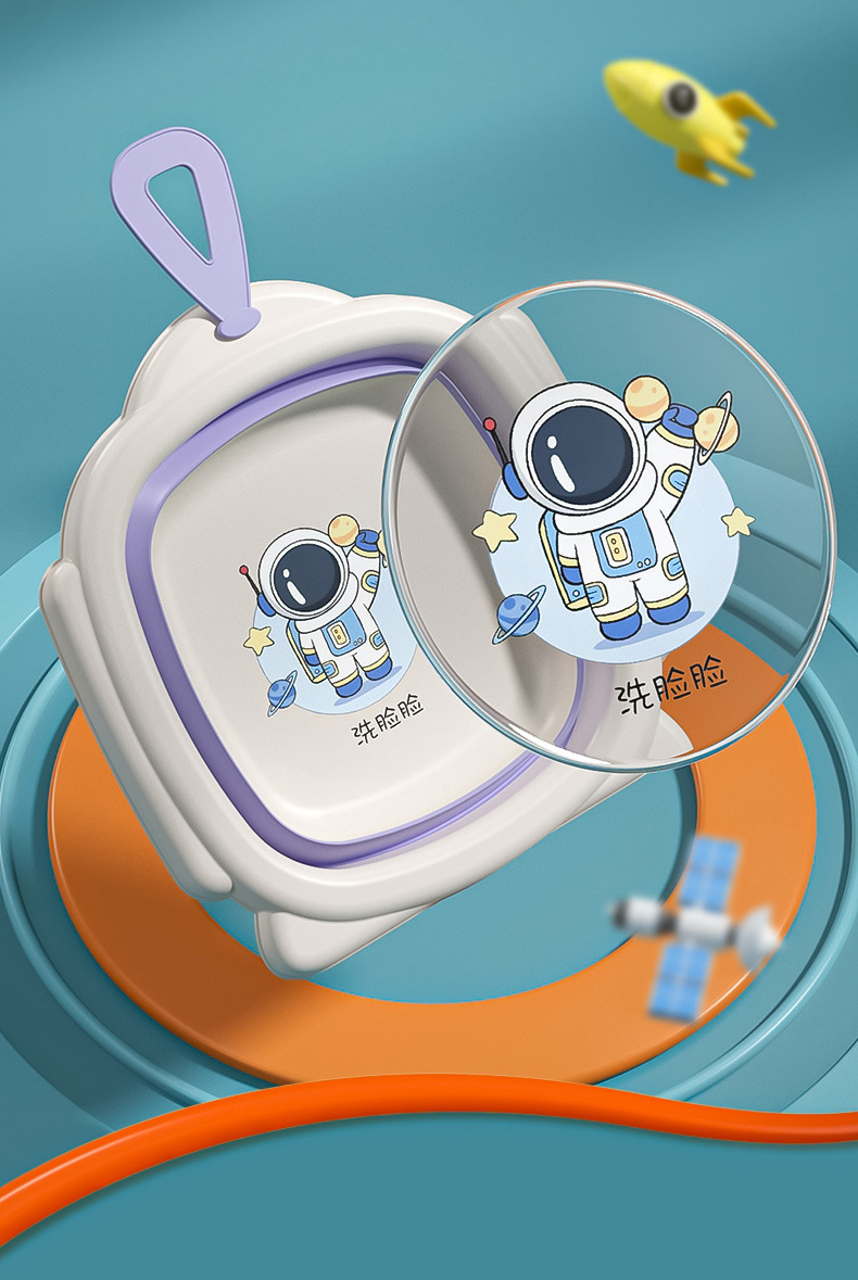 加厚款儿童折叠脸盆婴儿洗脸盆家用宝宝洗脸洗脚洗PP盆小孩洗漱盆详情3