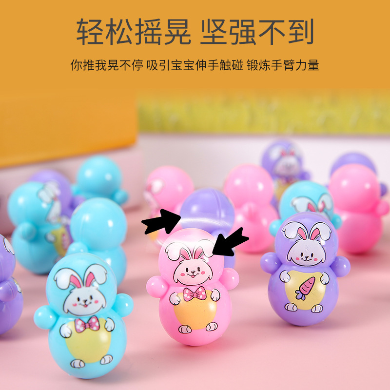 A popular mini cartoon untoppleable doll, Dingdang Cat, a traditional educational toy, and a cute blue fat robot cat gift details Picture