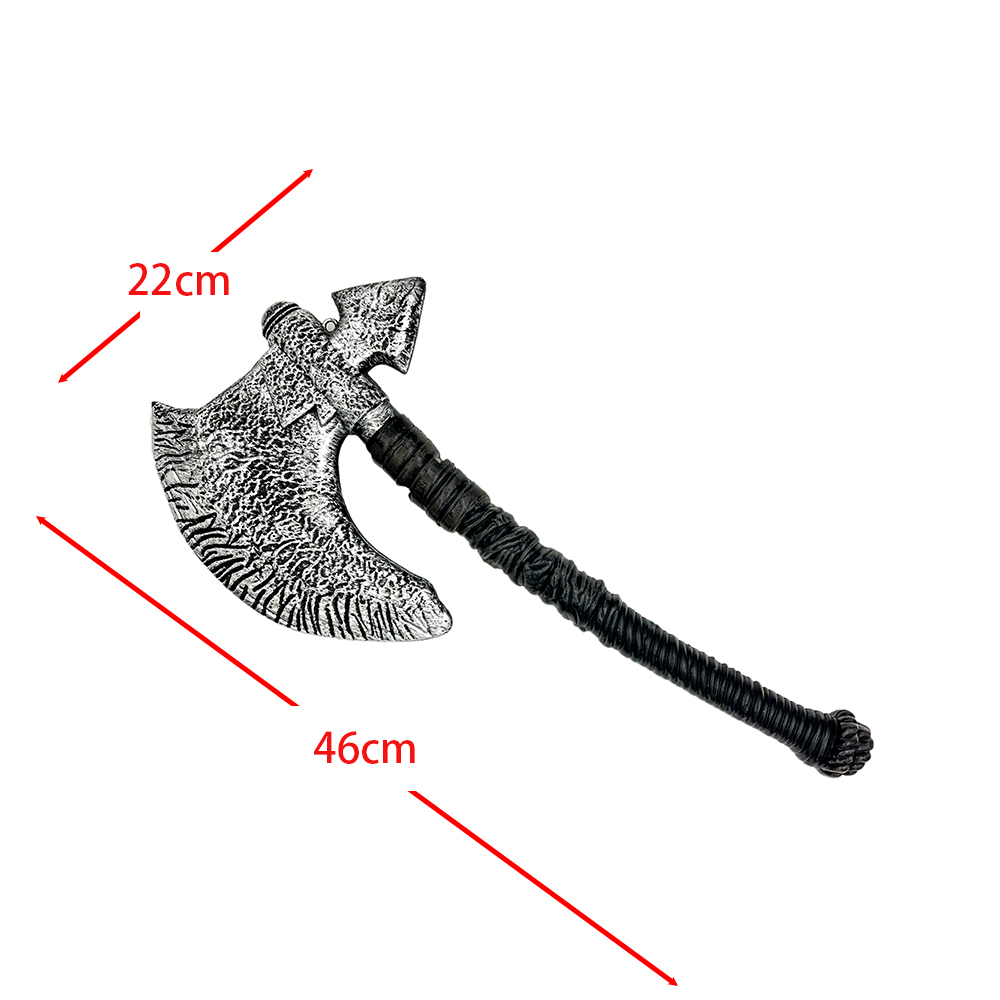 Halloween props: Devil Battle Axe, prank props, axe model toys, powerful plastic festival props, safe details Picture
