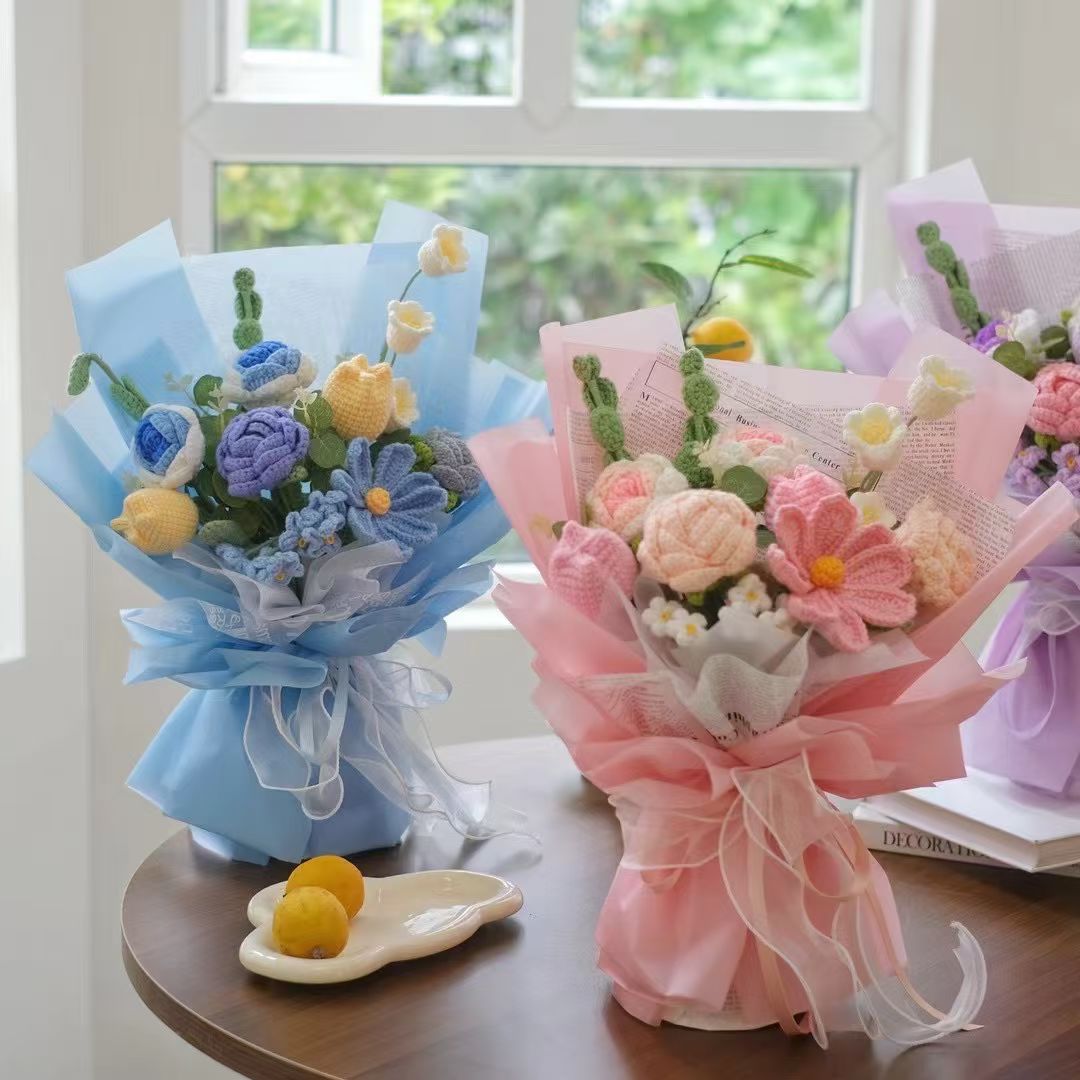 家饰仿真花束塑料花pu假花装饰人造花艺品室内摆件白底实物图