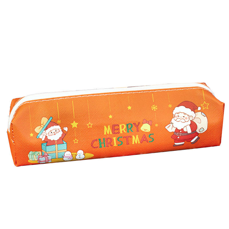 Christmas pencil case, student Christmas gift, Christmas small gift, pencil case, large capacity stationery box, PU pencil case Item Picture
