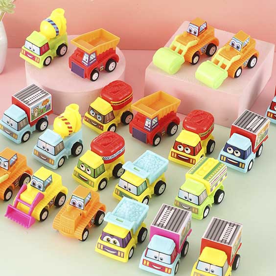 Huili cartoon engineering vehicles, sedans, school buses, Douyin, Kuaishou live-streaming sales, street stalls, toys, kindergarten toys, gifts details Picture
