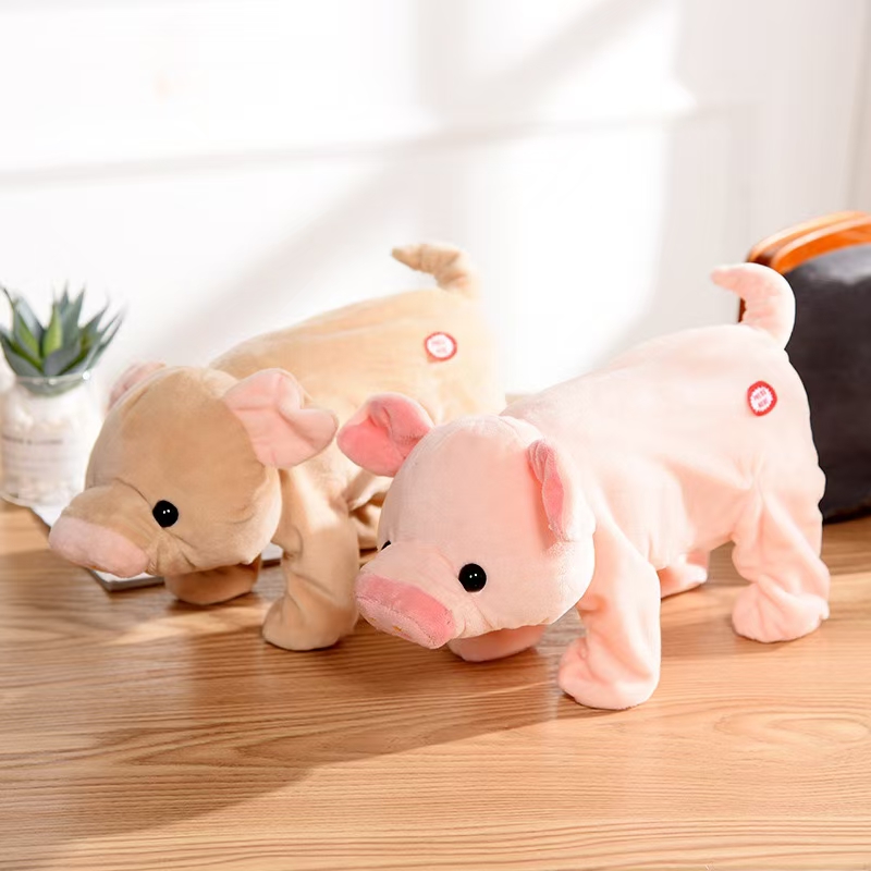 [Happy Garden Toys] Little Pig Electric Plush Toy, Music, Running forward, Turning head and twisting bottom, Factory direct sales doll