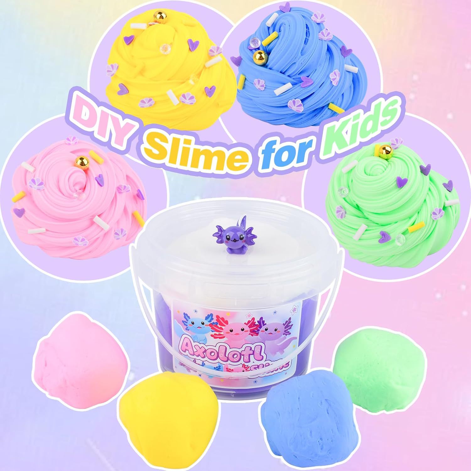 Customized best-selling slime kit, clay DIY ice cream, children's handmade colored clay toy manufacturer Specification drawing