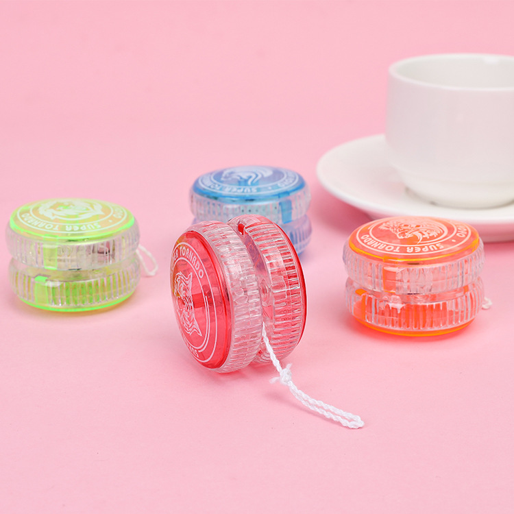Children's plastic luminous yo-yos, shiny yo-yos, yoyo balls with ball ropes, street stall gifts and toys Specification drawing