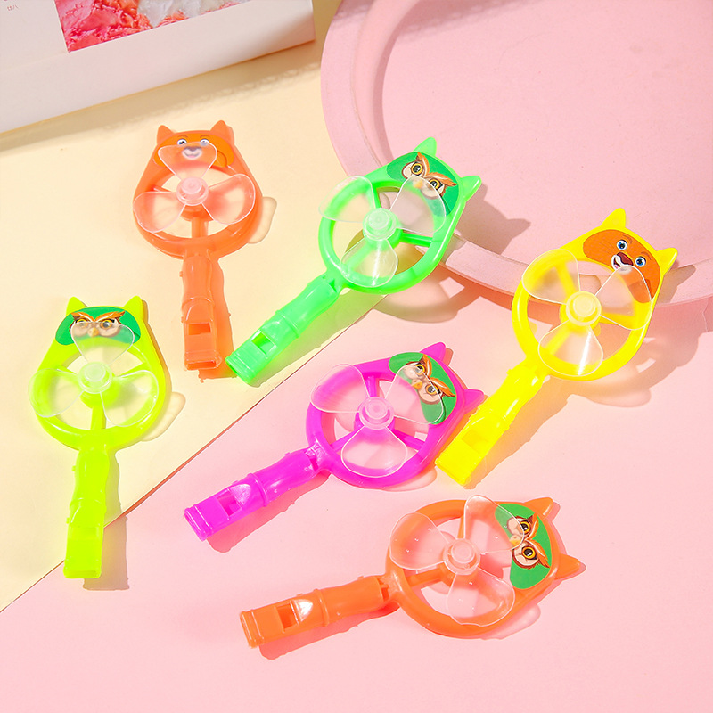 Children's cheering props, big windmill whistles, candy-colored nostalgic toys, panda-colored windmills, kindergarten gifts Specification drawing