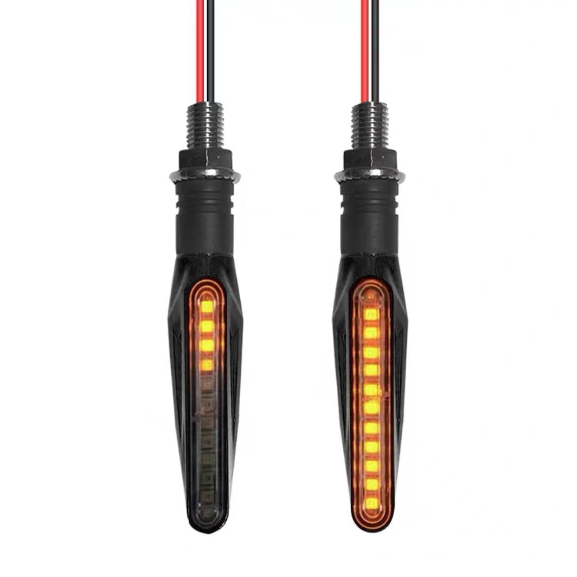 Factory supply motorcycle universal parts, single-line flowing turn signal LED12V single-line strip-shaped flowing signal light Item Picture