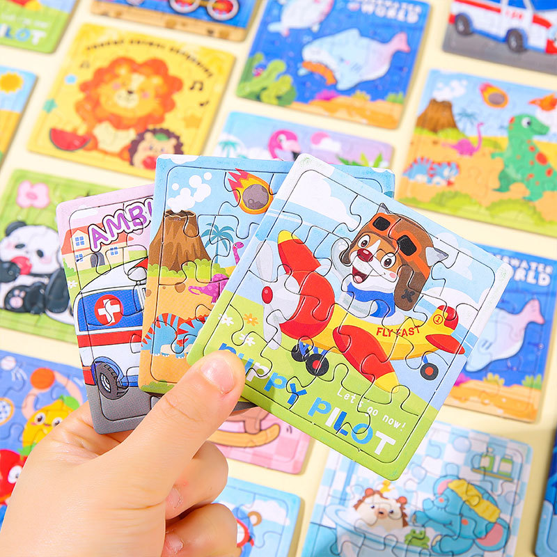 Creative cartoon small puzzles, children's paper puzzles, baby early education and intelligence toys, creative gifts for kindergartens details Picture