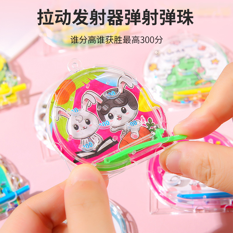 Mini Pinball disk scoring machine, creative children's pinball board game, cartoon handheld toys, maze toys wholesale Application Scenario
