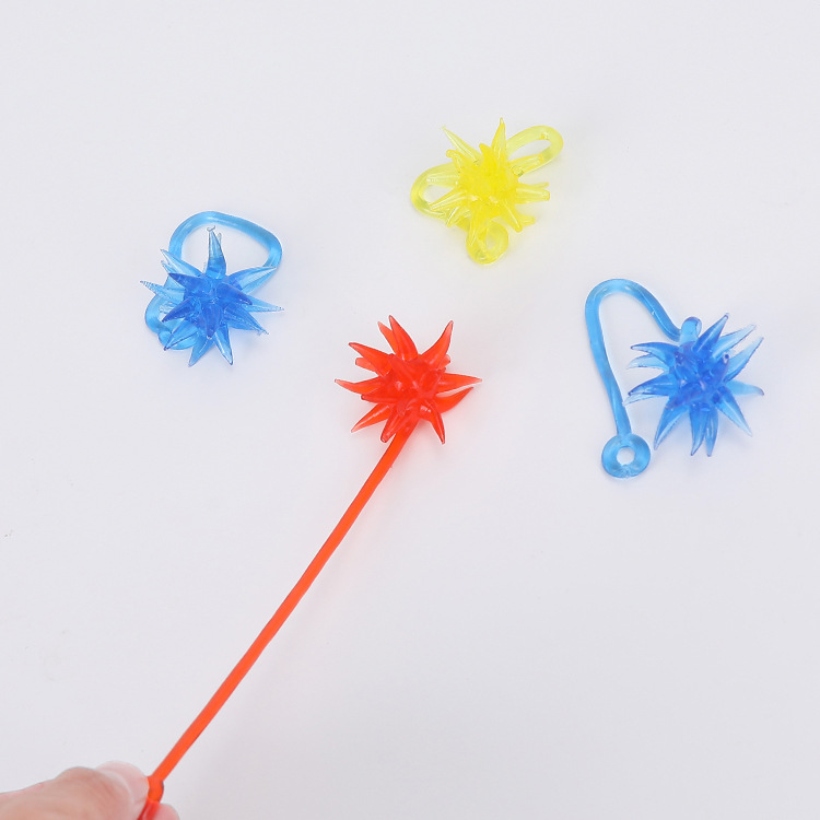 Sticky meteor hammer, large soft rubber hand-swinging sticky ball, stretchable sticky elastic large sticky hammer, children's nostalgic toy Specification drawing
