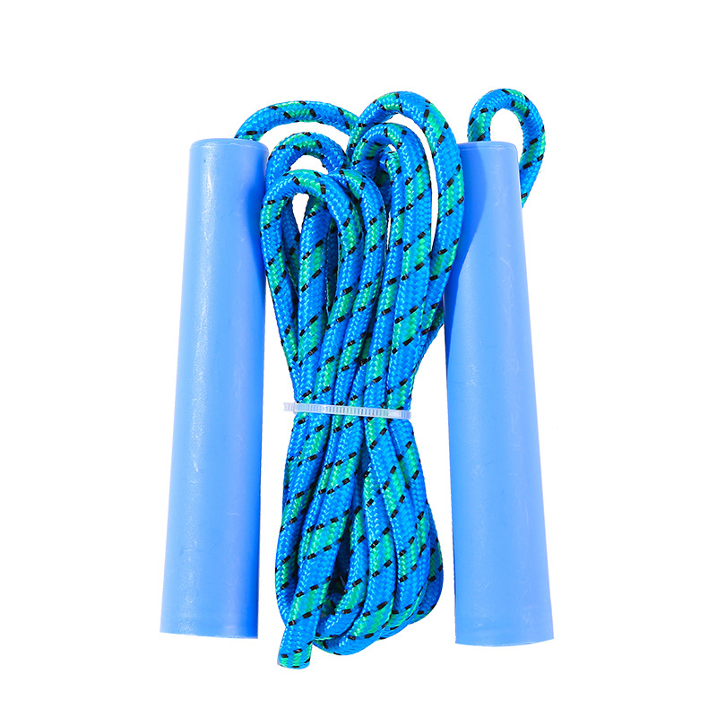 Skipping rope toys, children's plastic, primary school sports, kindergarten, beginners, boys and girls, skipping rope, plastic handle, cotton rope Item Picture