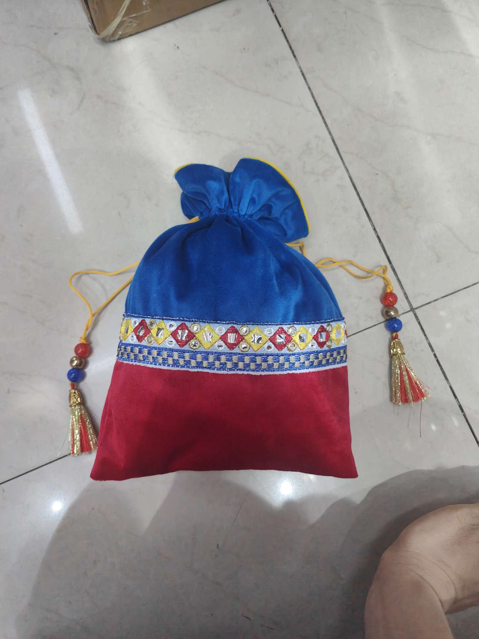 苏绣工艺品樱桃荷包材料包水溶绣品刺绣织绣礼品手工活制作材料做手工活材料