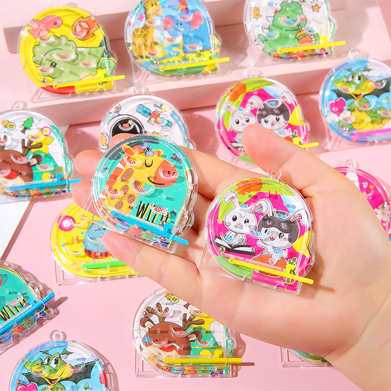 Mini Pinball disk scoring machine, creative children's pinball board game, cartoon handheld toys, maze toys wholesale full figure