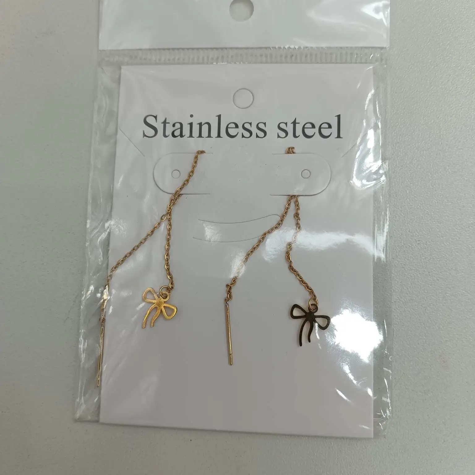 Fashionable ear strings for export wholesale of earrings, exquisite ladies' ear strings, long earrings, fashionable items, gold 18K electroplated color-retaining ear strings detail image 3