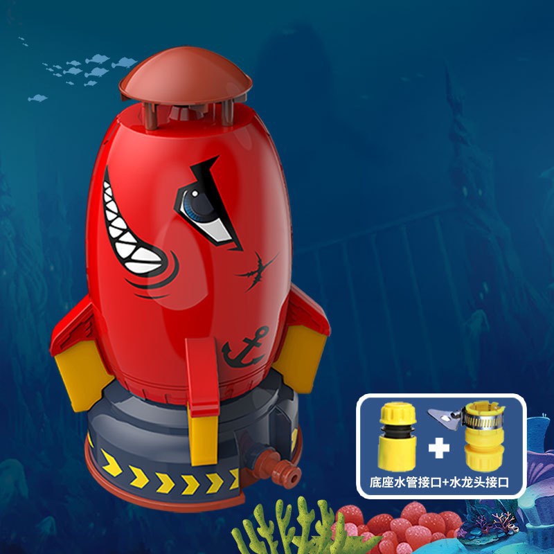 Douyin's best-selling space rocket water sprinkler, outdoor flying sky water spray, rotating lift-off water spray, large rocket water play toy Application Scenario
