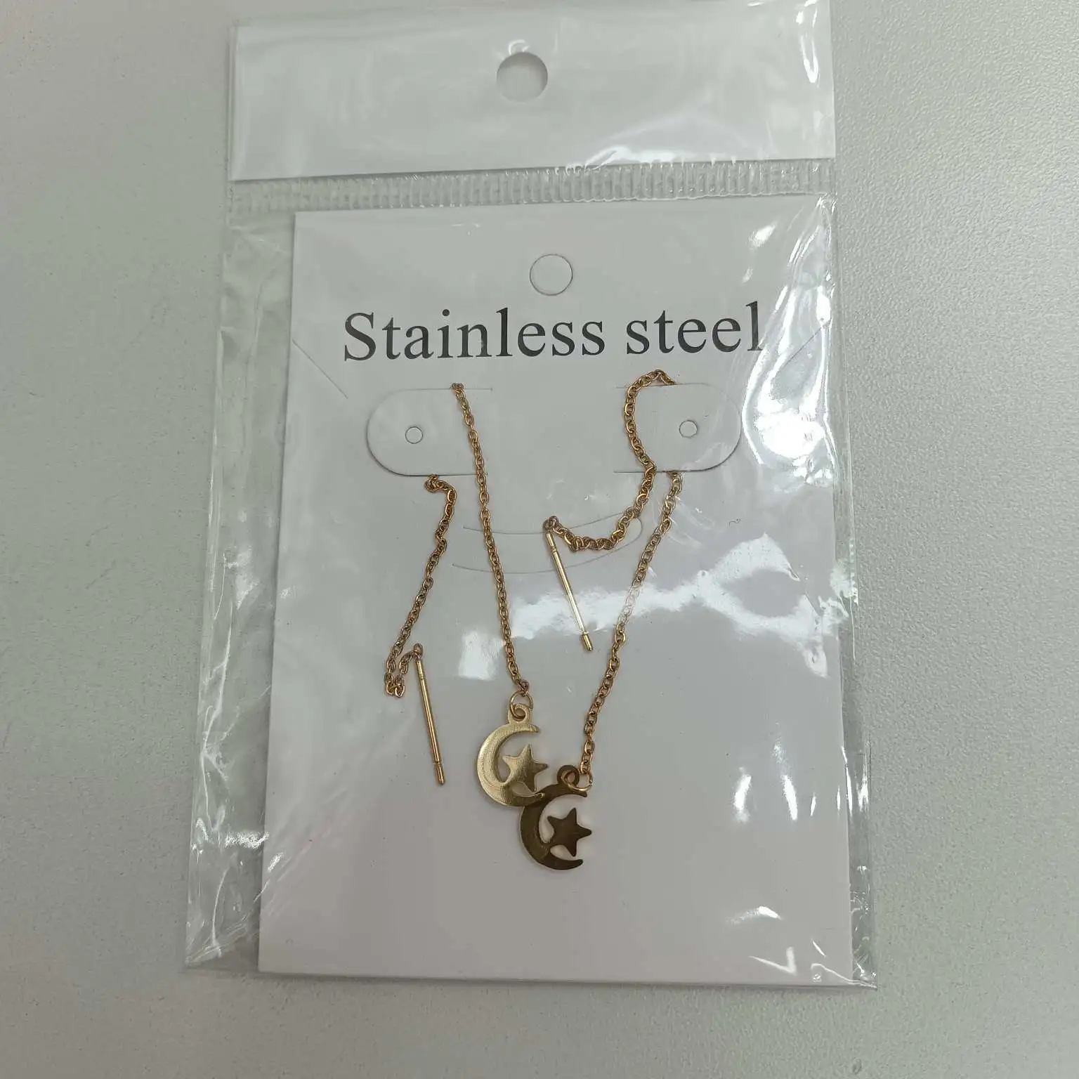 Fashionable ear strings for export wholesale of earrings, exquisite ladies' ear strings, long earrings, fashionable items, gold 18K electroplated color-retaining ear strings detail image 4