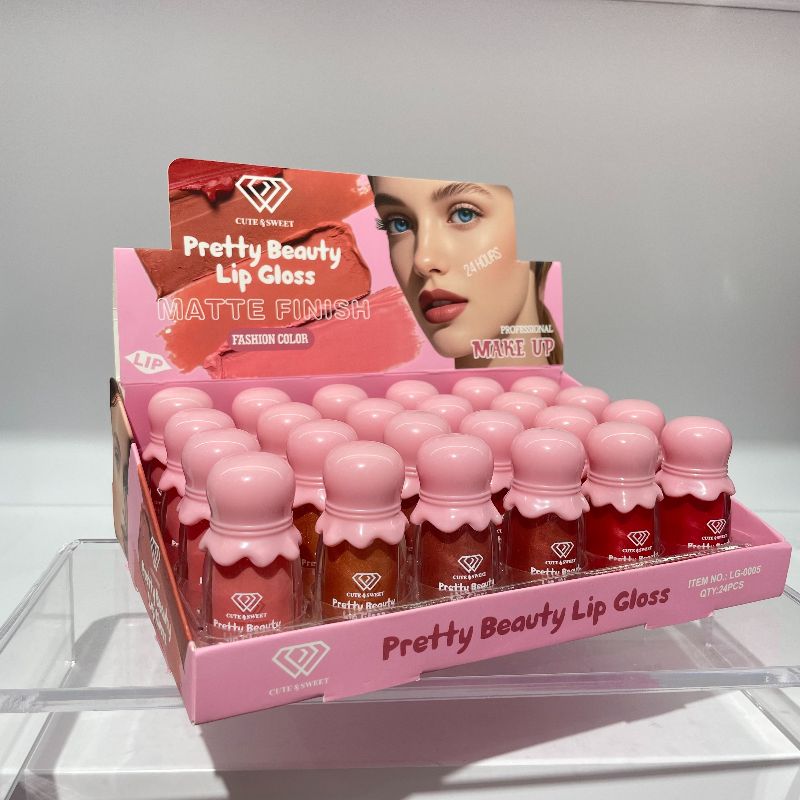 lip gloss Six colors Six colors moisturizing and small Pretty Beauty fine glitter