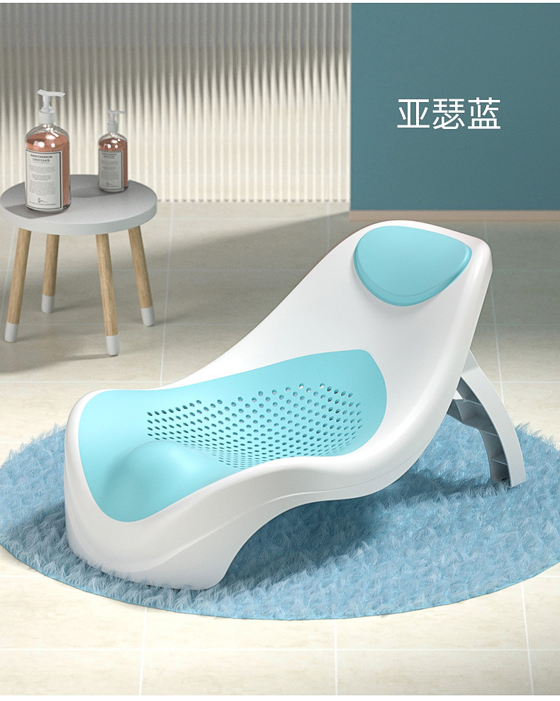 婴儿洗澡躺托浴架可坐躺宝宝浴盆支撑架新生浴网通用洗澡神器浴垫详情9