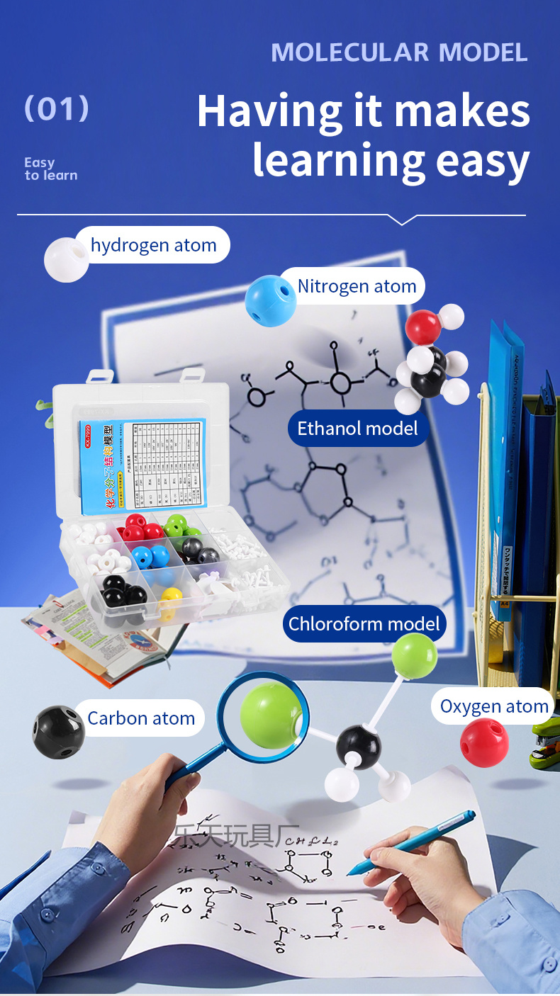 Molecular ball model for teaching demonstration of organic element proportion in junior and senior high school chemistry molecular structure model experiments pic 12