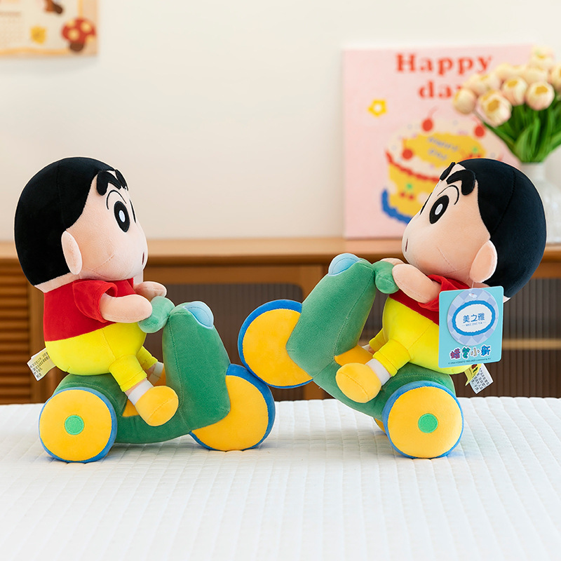 Authentic cycling crayon Shin-chan figurines, cute cartoon Shin-chan children's dolls, plush toys, birthday gifts Specification drawing