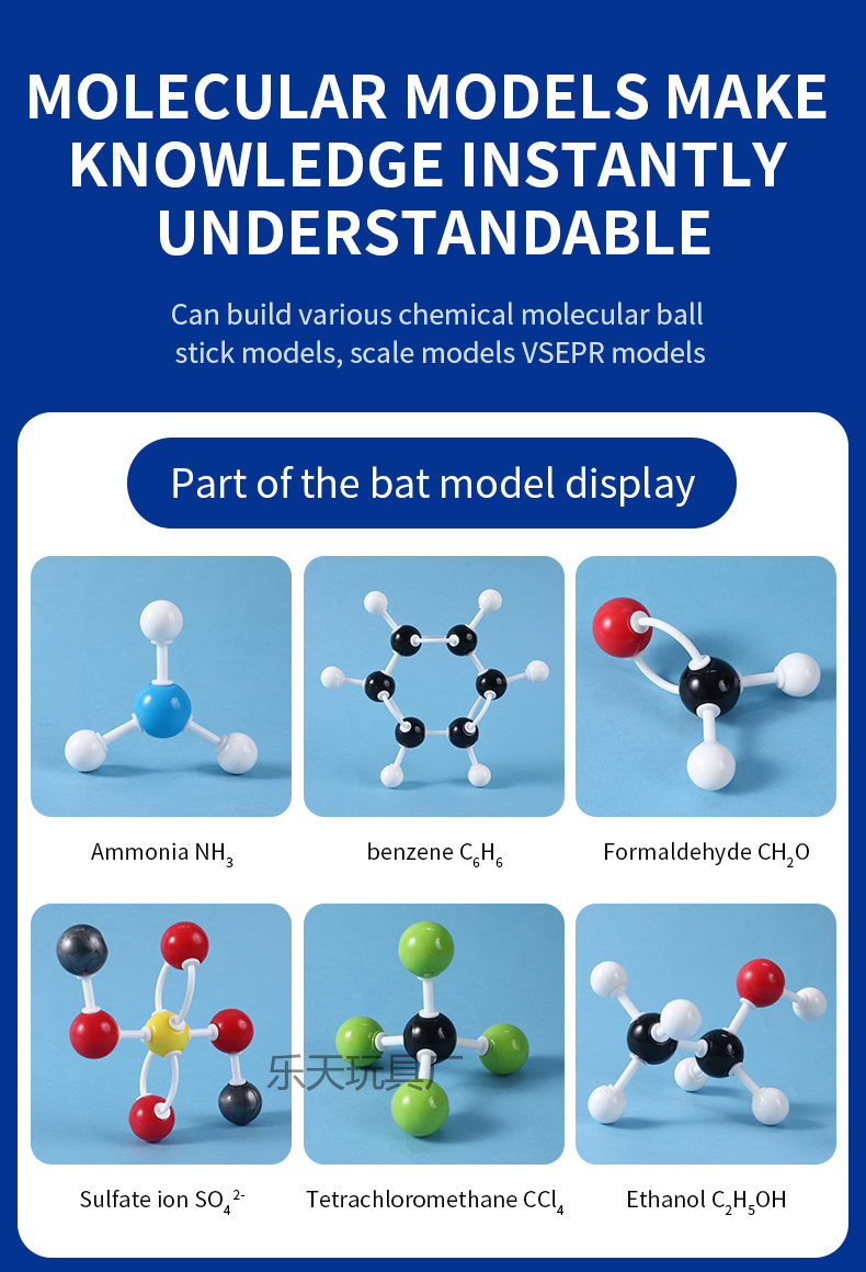 Molecular ball model for teaching demonstration of organic element proportion in junior and senior high school chemistry molecular structure model experiments pic 9