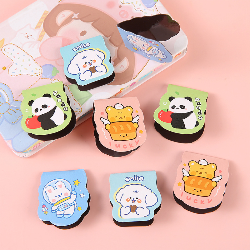 Cartoon Ins-style, high appearance level, children's magnetic bookmarks, creative for children, practical and cute for students, double-sided magnetic bookmarks Application Scenario